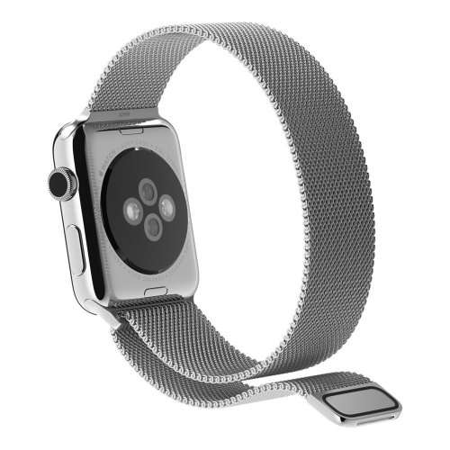 38mm Milanese Magnetic Loop Stainless Steel Strap Watchband For Apple Watch - Silver