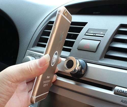 Magnetic Car Mount Kit Ball Holder For Smart Phones GPS and so on 360 Degrees Rotating (Black Color)
