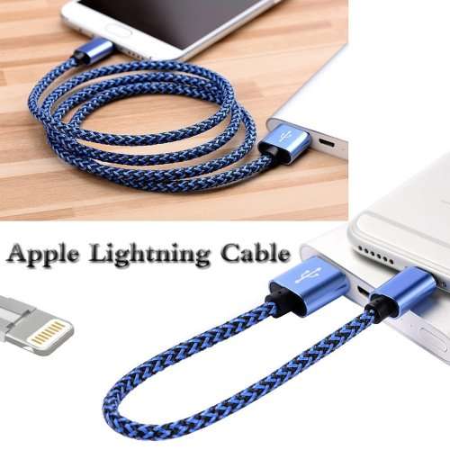 Lightning Cable, Sync Data & Cable Charging Cord Nylon Braided for iPhone 7/7plus/6/6plus/6s/6splus