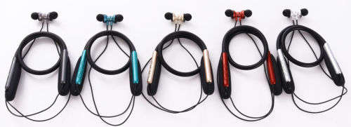 Bluetooth 5.0 Wireless Flexible on-the-neck Headphones - BT852 - Sliver
