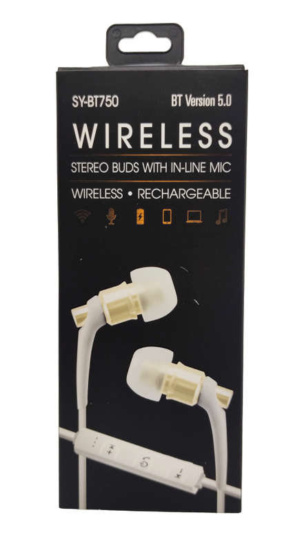 Bluetooth 5.0 Wireless Headphones - BT750 - Gold