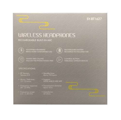 Bluetooth 5.0 Wireless Headphones - BT1627 - Grey