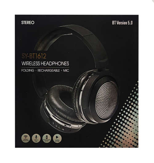 Bluetooth 5.0 Wireless Headphones - BT1612 - Grey