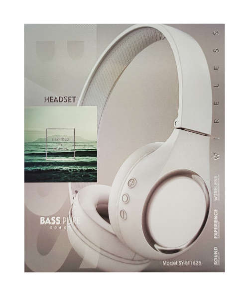 Bluetooth 5.0 Wireless Headphones - BT1625 - White