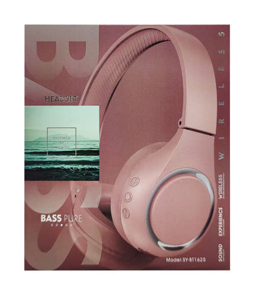 Bluetooth 5.0 Wireless Headphones - BT1625 - Pink