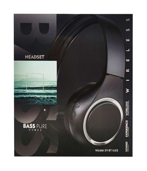 Bluetooth 5.0 Wireless Headphones - BT1625 - Black