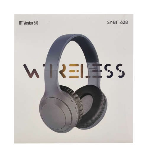 Bluetooth 5.0 Wireless Headphones - BT1628 - Grey