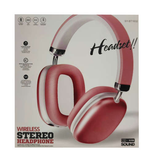 Bluetooth 5.1 Wireless Headphones - BT1632 - Pink