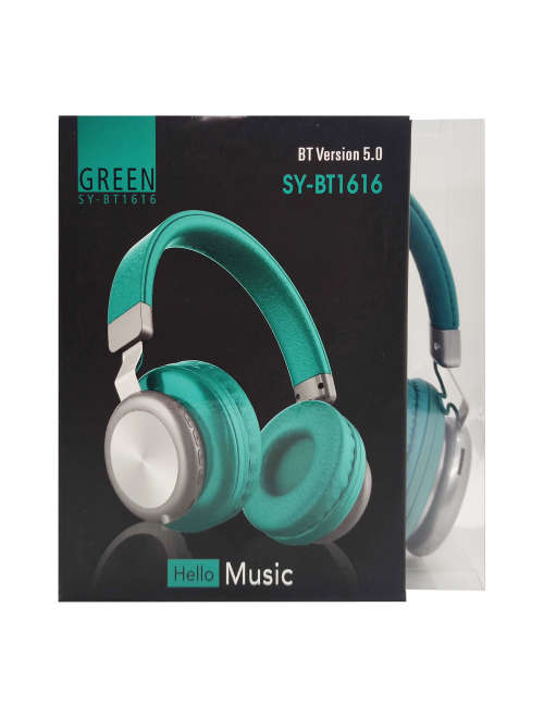 Bluetooth 5.0 Wireless Headphones - BT1616 - Green