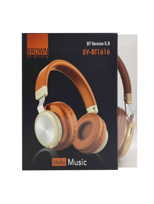 Bluetooth 5.0 Wireless Headphones - BT1616 - Brown