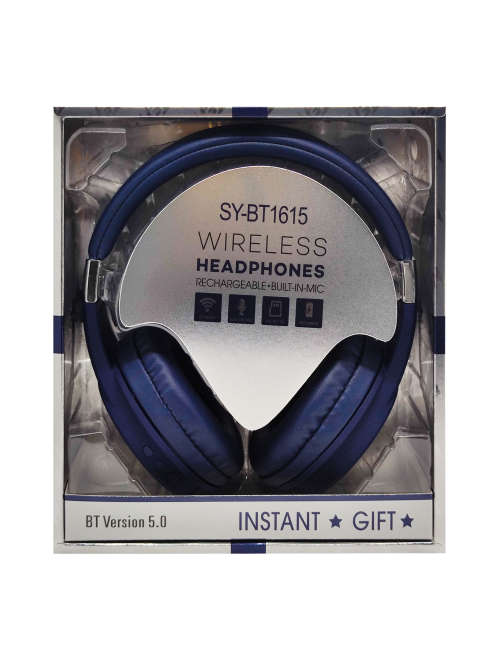 Bluetooth 5.0 Wireless Headphones - BT1615 - Blue