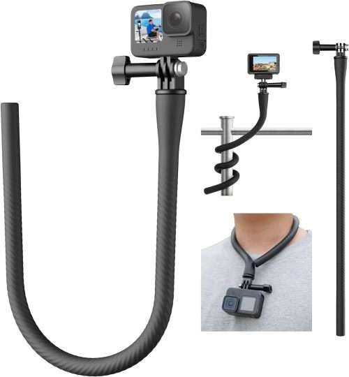 TELESIN Flexible Mount Clamp Camera Tripod Stand Stick Pole for GoPro Insta DJI OSMO