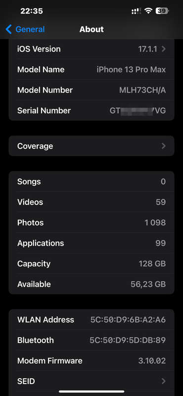 iPhone 13 Pro Max Dual Sim 128GB Blue