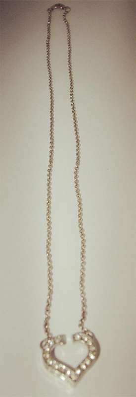 Christmas Sale!!! Silver Tone Heart Chain Necklace