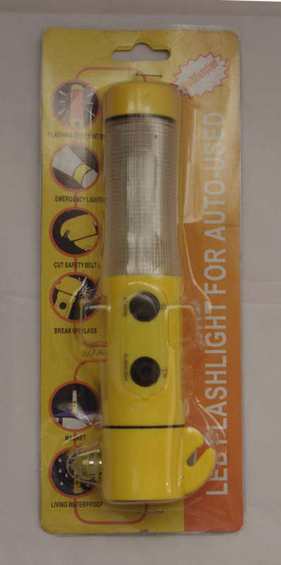 4 in 1 Car Emergency Glass Break Hammer with LED Flashlight