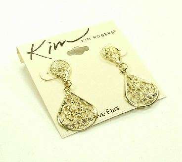 ***True Grace Accessories*** Exquisite Gold Tone Hollow Stud Earrings