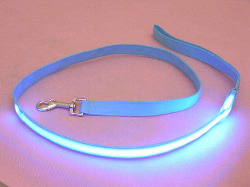3-Mode LED Flashing Lights Dog Leash Nylon - Blue