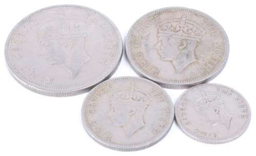 Southern Rhodesian 1950 - Half Crown + 2 Shilling + 1 Shilling + 6 Pence