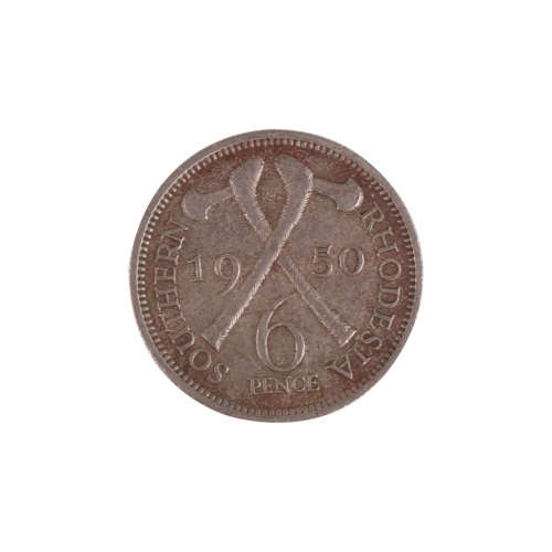 1950 Southern Rhodesian lot (Fine Detail) - Half Crown + 2 Shilling + 1 Shilling + 6 Pence