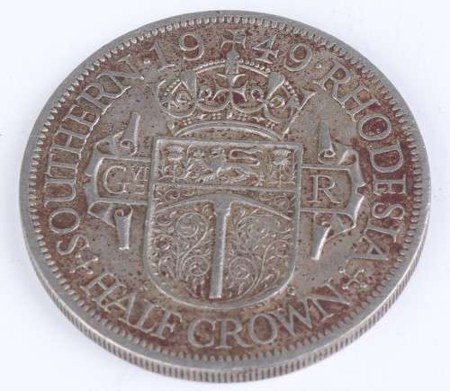 1949 Southern Rhodesian lot (Fine Detail) - Half Crown + 1 Shilling + 6 Pence