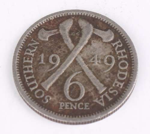 1949 Southern Rhodesian lot (Fine Detail) - Half Crown + 1 Shilling + 6 Pence