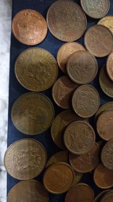 42 x  two cent coins South Africa  2c