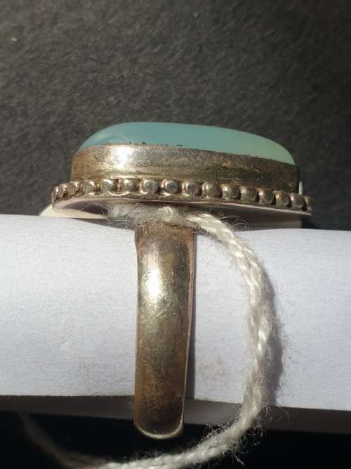silver ring with a moon stones stamp 925
