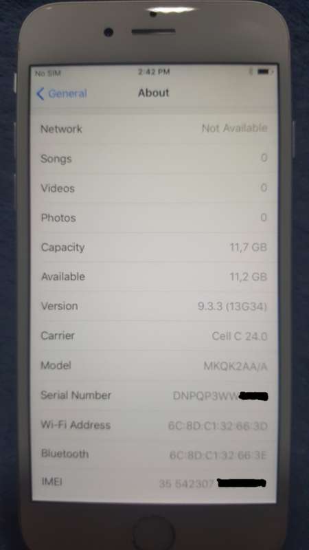 iPhone 6s 16gb Silver - Box - WARRANTY - Free cover