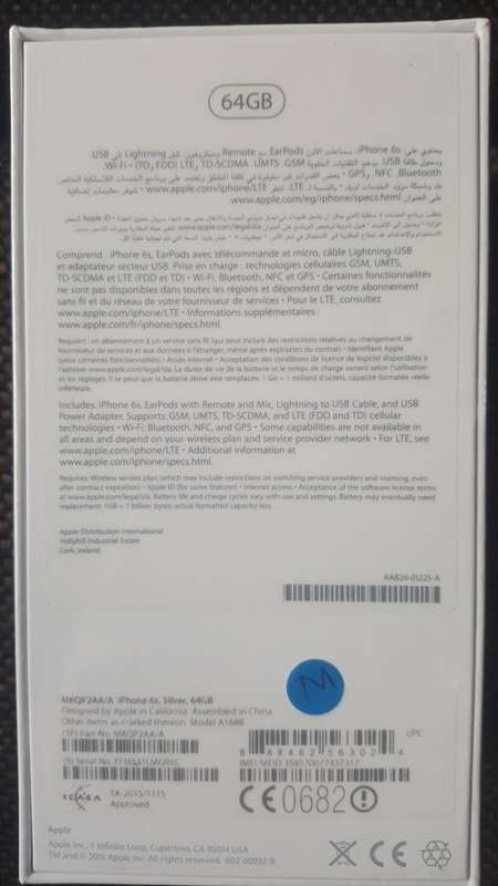 iPhone 6s 64gb Silver - Brand New SEALED - FULL WARRANTY