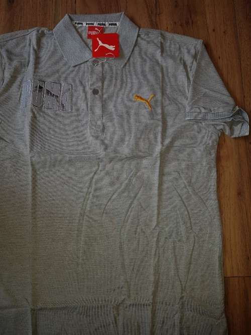 PUMA Golf Shirt - Large (Light Grey) - Slim Fit