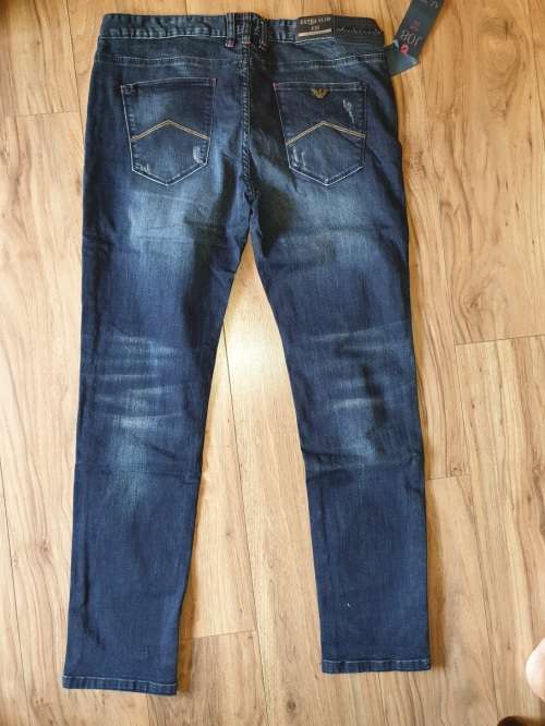 ARMANI JEANS - Extra Slim J08 - Comofrt Fabric - Mens Jeans - SIZE W36L34 - Brand New - Dark Vintage