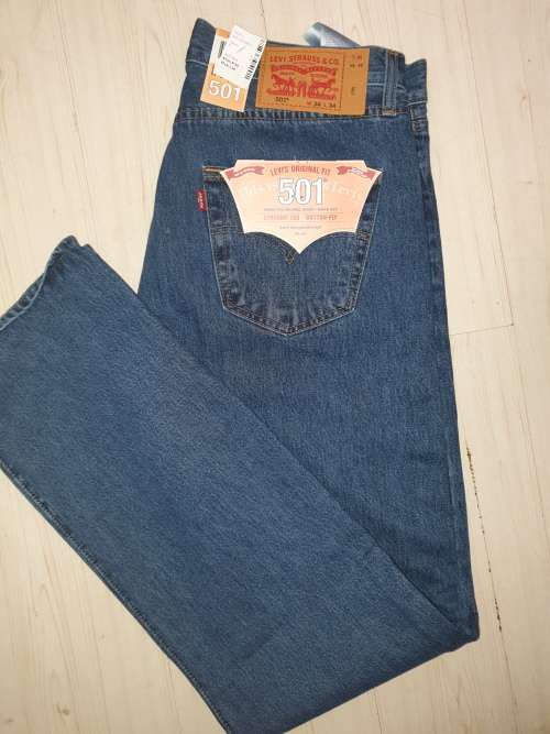 ORIGINAL 501 LEVI'S - Mens Jeans - SIZE W34L34 - Brand New - Light Blue