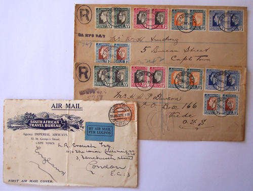 1937 KING GEORGE VI AND 1932 1st AIRMAIL COVERS
