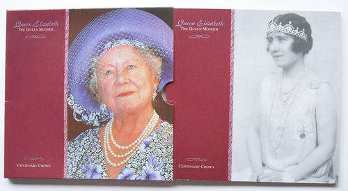 2000 BRITAIN CENTENARY 5 POUND CROWN-CELEBRATING THE QUEEN MOTHERS 100TH BIRTHDAY