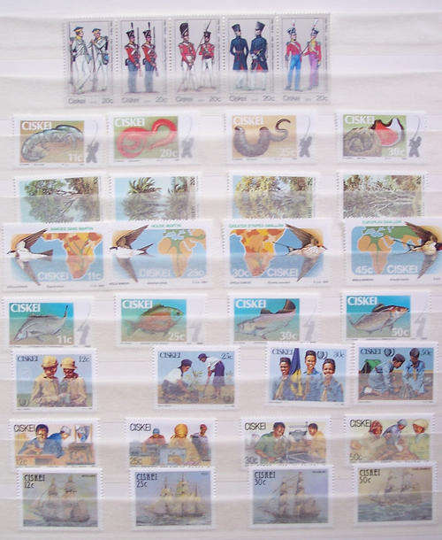 CISKEI-8 COMMEMORATIVE UNMOUNTED MINT SETS