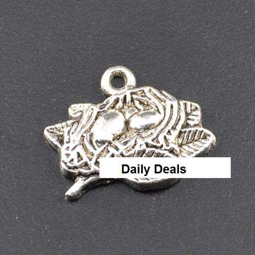 1pc Tibet Silver Bird's Nest Charm 19mm