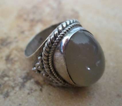 Genuine Labradorite In Solid 925 Sterling Silver Ring