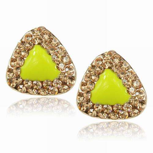 Charm Enamel Rhinestone Stud Earrings (SAF20131227)