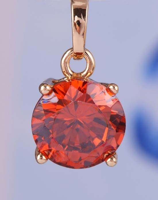 Red Ruby Round Pendant
