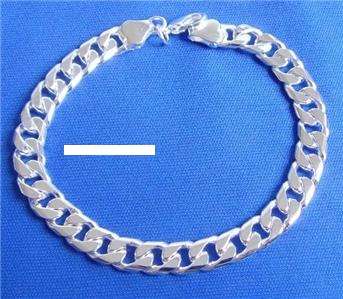 cool man's 925 sterling silver snake bracelet 8"