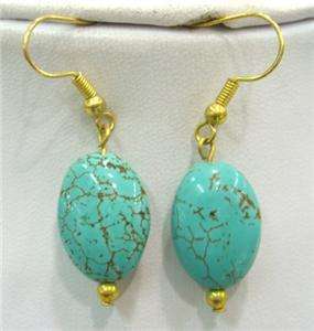 Charming natural turquoise earrings
