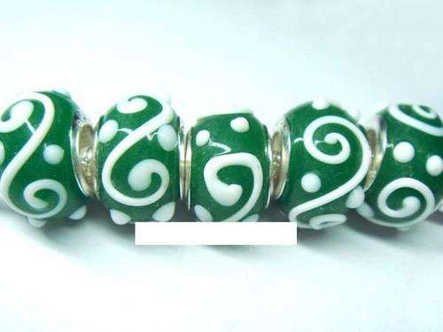 1 Piece 925 Silver Core Glass Bead Fit Pandora 5G1