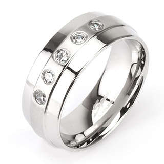 ****SUPER SLEEK MIRROR FINISH ETERNITY STYLE WEDDING BAND sz 5-14