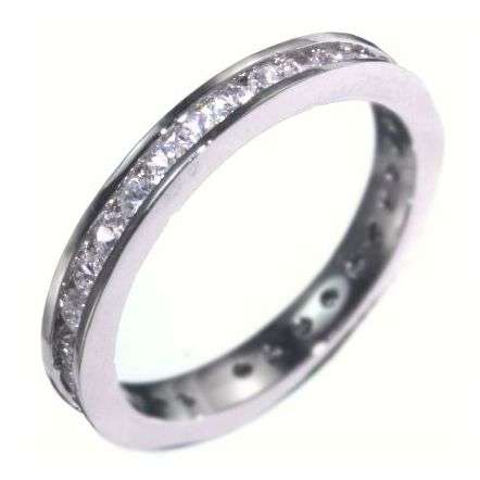 **FREE SHIPPING!**1.40CTW CHANNEL BRILLIANT CUT ETERNITY RING size 9