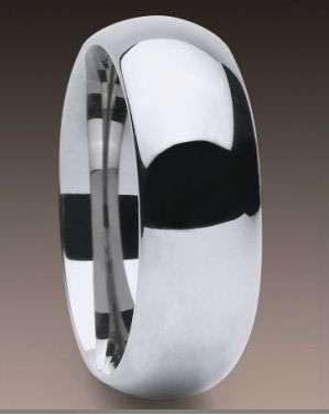 **FREE SHIPPING!**STUNNING TUNGSTEN CARBIDE SATIN DOME RING size 15