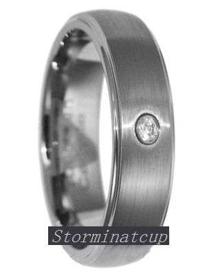 **FREE SHIPPING!**0.05CTW ELEGANT CLASSIC TUNGSTEN CARBIDE CREATED DIAMOND RING size 10
