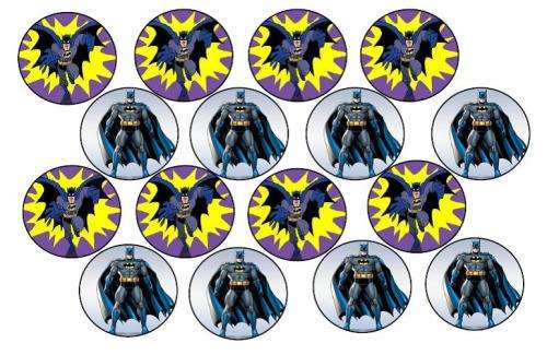Batman Edible Picture Cupcake Toppers