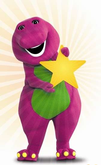 Barney Edible Picture and 24 Cupcake prints