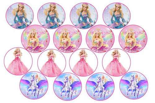 Barbie Edible Picture Cupcake Toppers - Wafer/ Rice paper