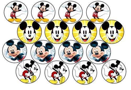 Mickey Mouse Picture Cupcake Toppers